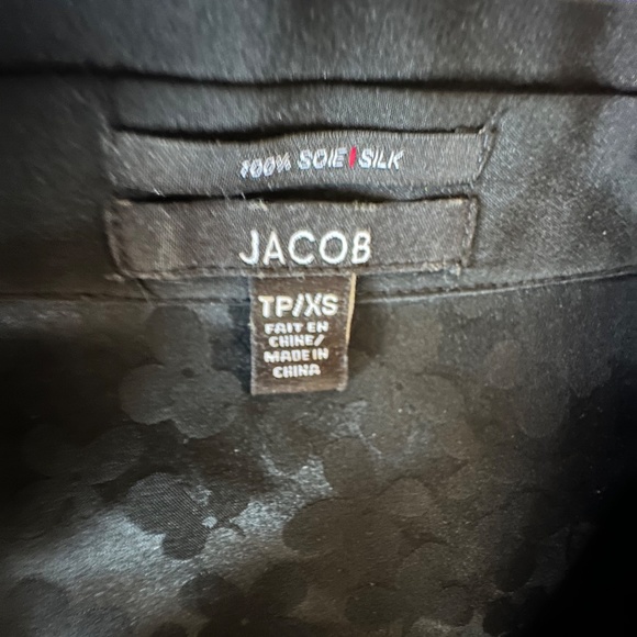 Sleeveless Silk Blouse, Size XS, Black - Picture 8 of 14